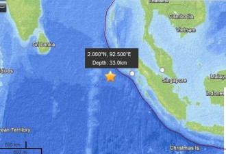 印尼亚齐省附近海域发生8.9级地震