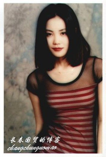 曝光一组王菲早年透视装写真(组图)