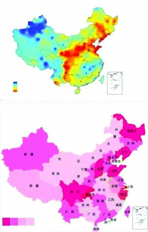 网传中国美女分布图与旱涝图相似 旱地美女多(图)