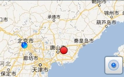 震中地点示意图(红点处) 图片来源：国家地震台网
