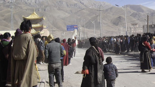 青海省黄南州尖扎县一名藏人自焚 引发部分群众聚集抗议(图)
