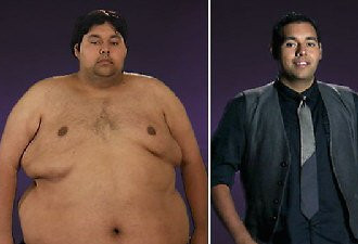 四百斤胖男一年减重一半 抱得美人归