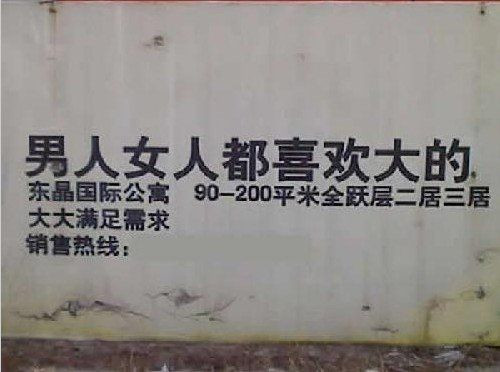 中国楼市的10大雷人创意广告:生态爱宅 享受高巢(组图)