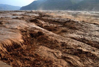 黄河壶口消失 巨大落差全被洪水淹没