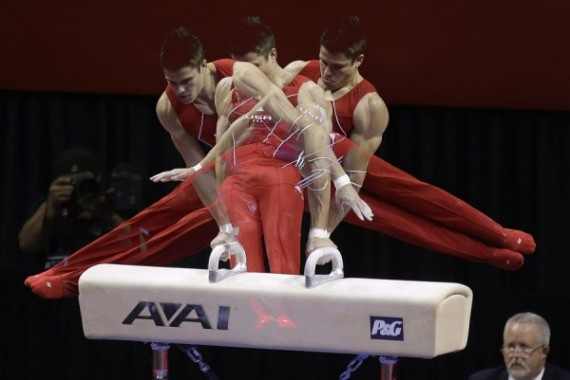 american-chris-brooks-is-seen-on-the-pommel-horse-during-the-olympic-gymnastics-trial-this-multiple-exposure-short-was-taken-at-one-quarter-second-intervals