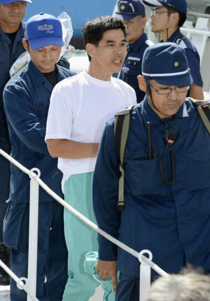 8月16日,保钓人士被移送至日本那霸市港口。