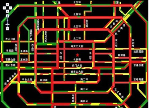 北京拥堵场面特写:下车吃完1碗面 行五六步路就回车上