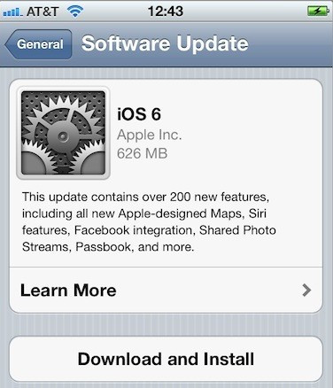 苹 果iOS 6正式发布：新地图应用、Face-book整合、升级Siri和更多