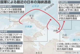 解放军出岛链是常事 警告日本别跟踪