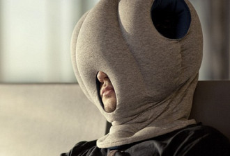 设计师发明“鸵鸟枕” 戴上后可随处打盹