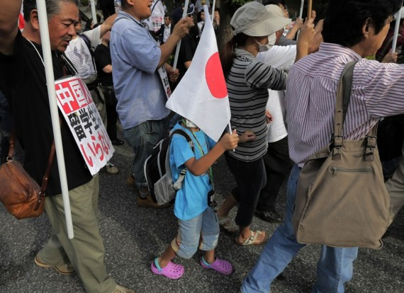 现场直击：日本右翼团体举行数百人规模反华游行(高清组图)