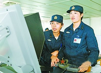 艺术学院女生入选中国首艘航母女水兵 雷达操舵都要学(图)