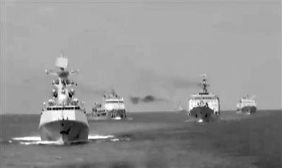 中国官方：7艘军舰巡航钓鱼岛 沿岛绕半圈(组图)