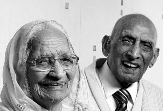 印夫妇结婚87年世界之最 秘诀是欢笑
