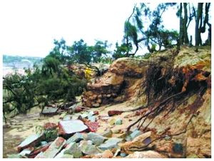 调查称北戴河海岸50年退112米 30万平米的沙滩消失(图)