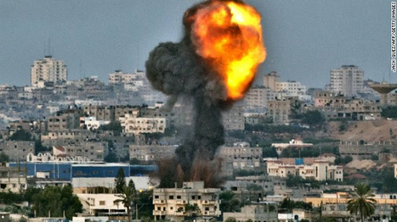 高清:比大片还大片!巴以爆新冲突 以军持续空袭加沙