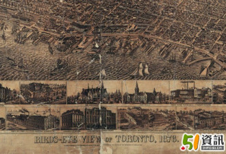 一幅珍贵的1876年版多伦多鸟瞰图