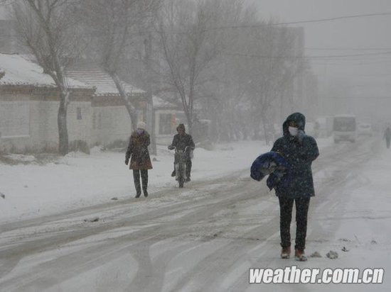 中国北方多地遭暴雪低温袭击 数省高速公路关闭(组图)