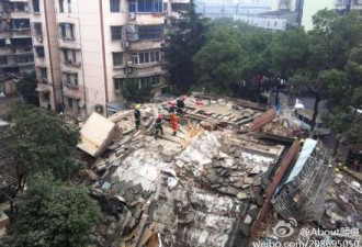倒得太突然 宁波5层居民楼倒塌有人被埋
