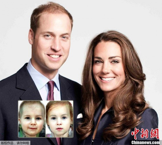 英国凯特王妃怀孕 网友模拟宝宝未来模样(组图)