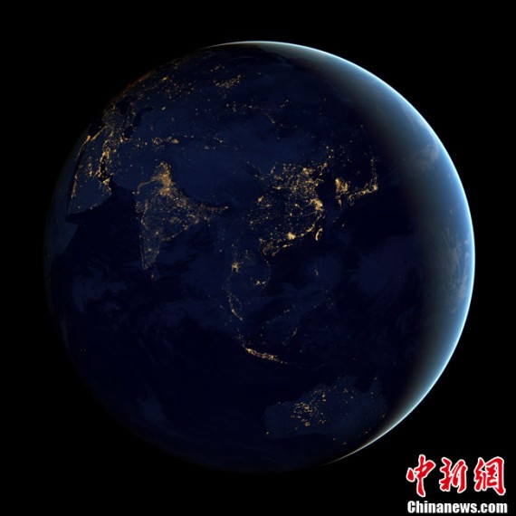 NASA公布迄今为止最清晰的夜间地球灯火照(高清组图)