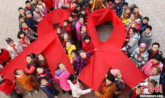 彭丽媛参加艾滋病日宣传 号召全民预防艾滋病(组图)