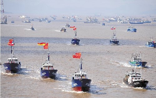 8000斤钓鱼岛海鲜运抵上海 将低于市价售予市民享用(图)