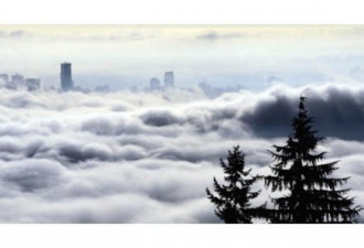 奇景：云雾缥缈间 透出温哥华朦胧美