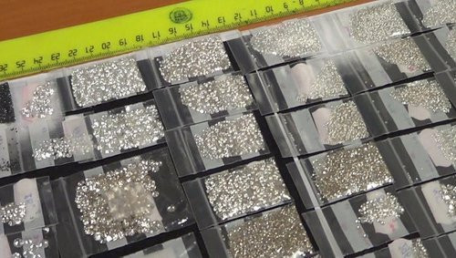 俄罗斯一男子试图走私2.6万颗钻石被捕(图)