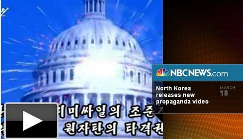 朝鲜发布最新视频 美国国会遭轰炸陷入火海(组图)