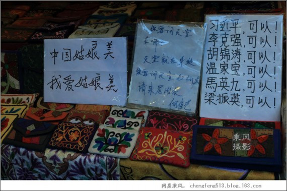 看看尼泊尔商人如何讨好中国游客 中文广告花样多(组图)
