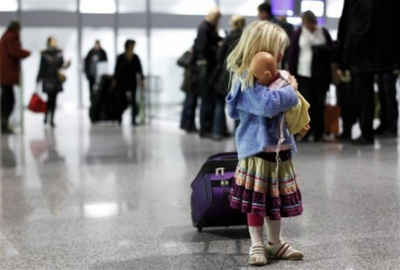 Australian tourists arrive with the first Australian special charter flight from Cairo at the Frankfurt airport