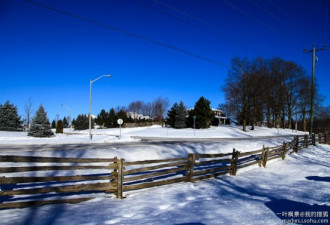 美丽的加拿大冬季 冰雪农场田园风光