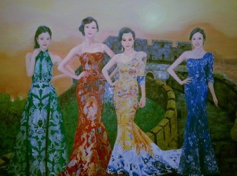 著名画家绘《新四大美女图》。