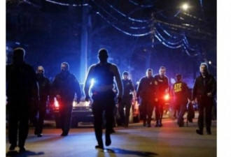 图：警方封锁波士顿市中心 一片荒凉