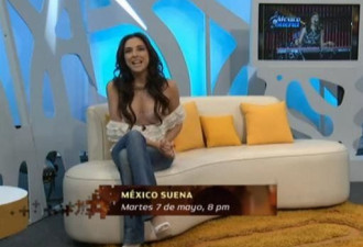 墨西哥美女主持直播 外衣滑落露双乳