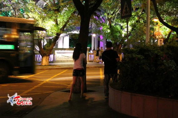 夜幕下&ldquo;钓棒&rdquo;的女人们：中山站街女天桥揽客(组图)