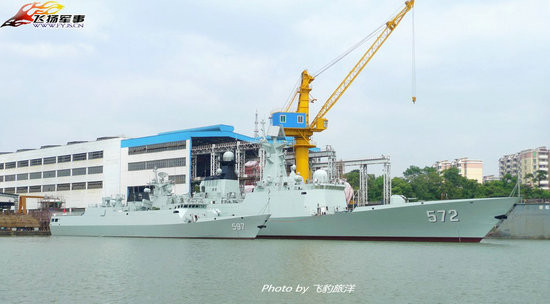 中国最新型护卫舰体量差异巨大 056型娇小无比(组图)