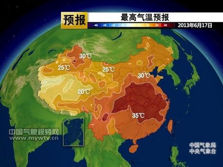 6月17日 最高气温预报