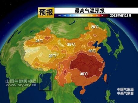 6月18日 最高气温预报