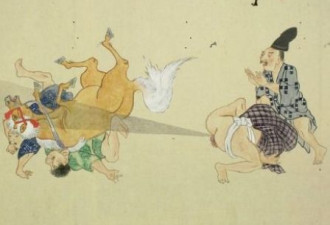 奇：日本古代重口味画卷 用放屁打仗