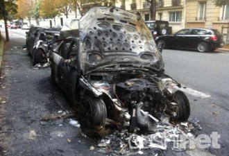 巴黎一华商中餐馆就餐 两辆奔驰被当街焚毁