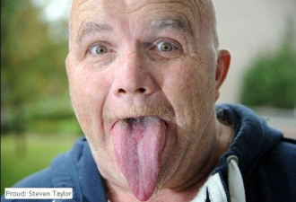 英国男子舌长9.8厘米入选吉尼斯纪录