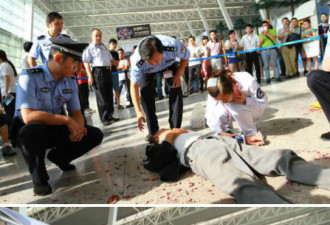 老翁在武汉机场航站楼放鞭炮被警控制