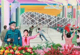 朝鲜画家笔下的中国 大裤衩旁立烟囱