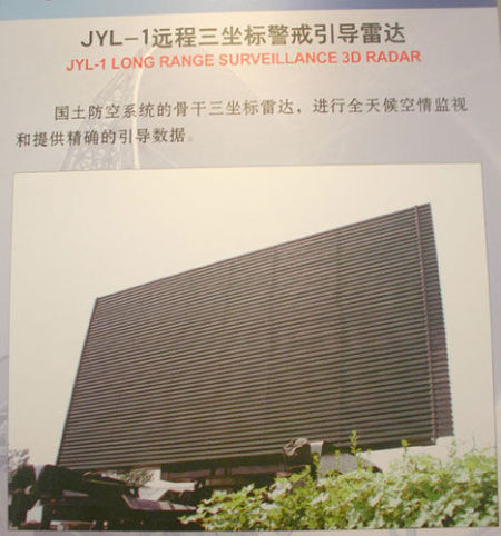 中国用于出口的JYL-1三坐标远程监视雷达（资料图）