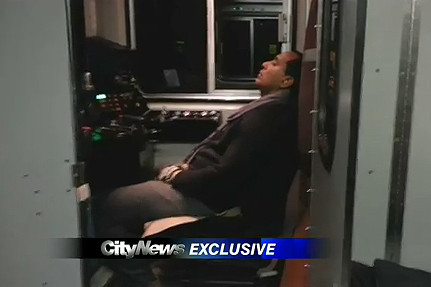 The TTC is investigating after a video was taken of a subway worker with his eyes closed, Dec. 16, 2013.