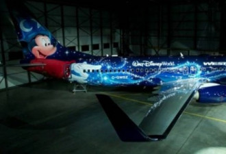 WestJet携手迪士尼 加拿大推彩绘飞机