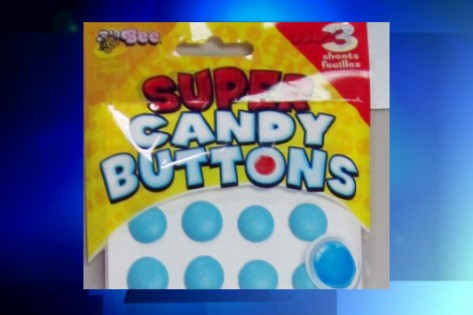 The Canadian Food Inspection Agency has recalled Super Candy Buttons due to egg not listed on the label. HANDOUT/CFIA