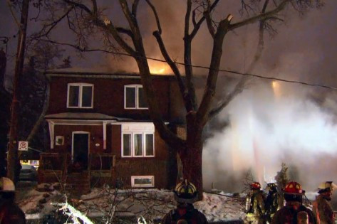 Toronto firefighters were called to a home on Elvina Gardens on Dec. 26, 2013. CITYNEWS.